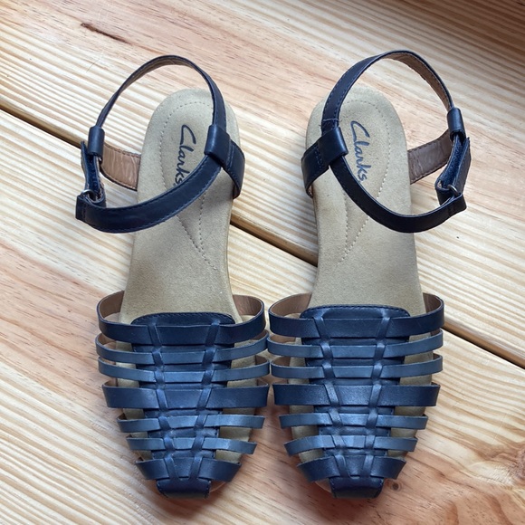 Clarks blue sandals, size 7 1/2 - Picture 2 of 7
